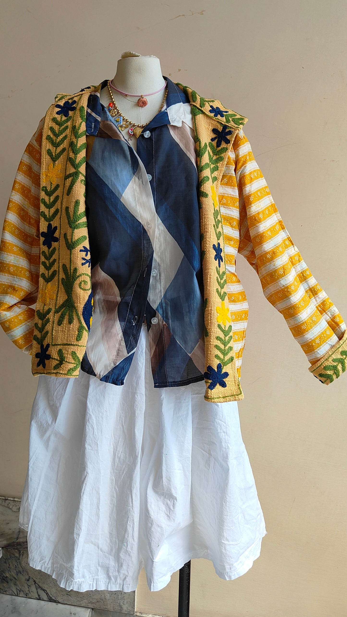 Giacca Boho tasche Canapa
