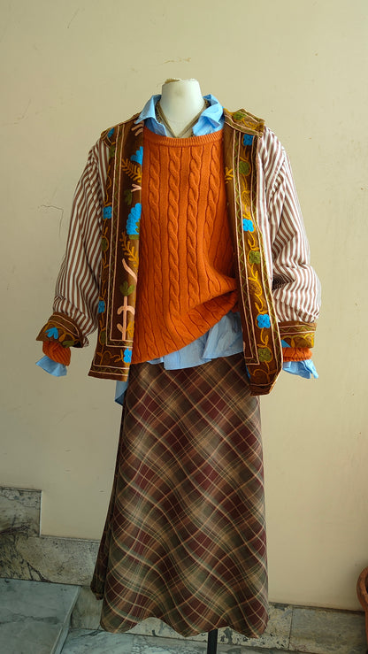 Giacca Boho con Tasche Laterali