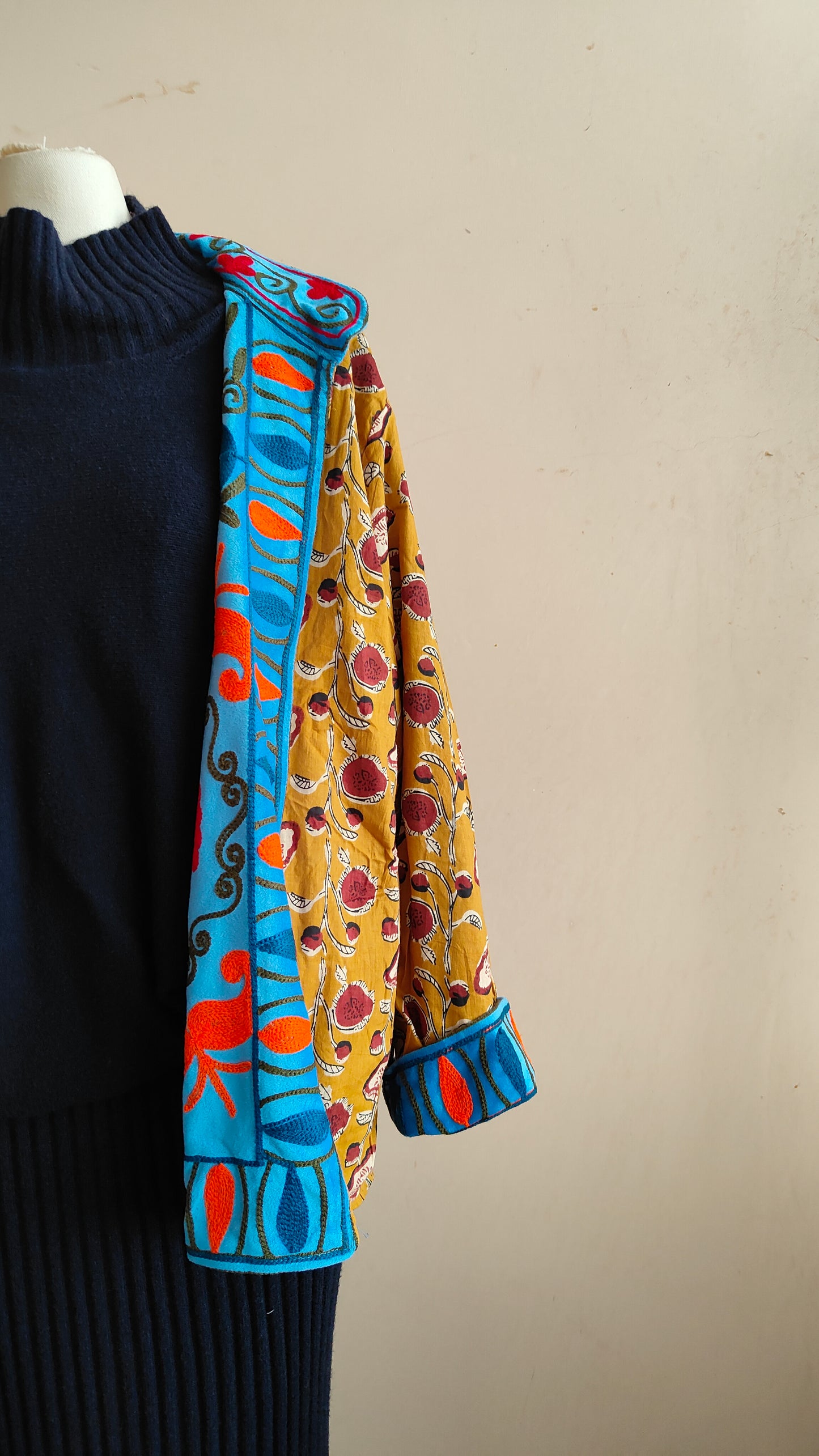 Giacca Boho con Tasche Laterali