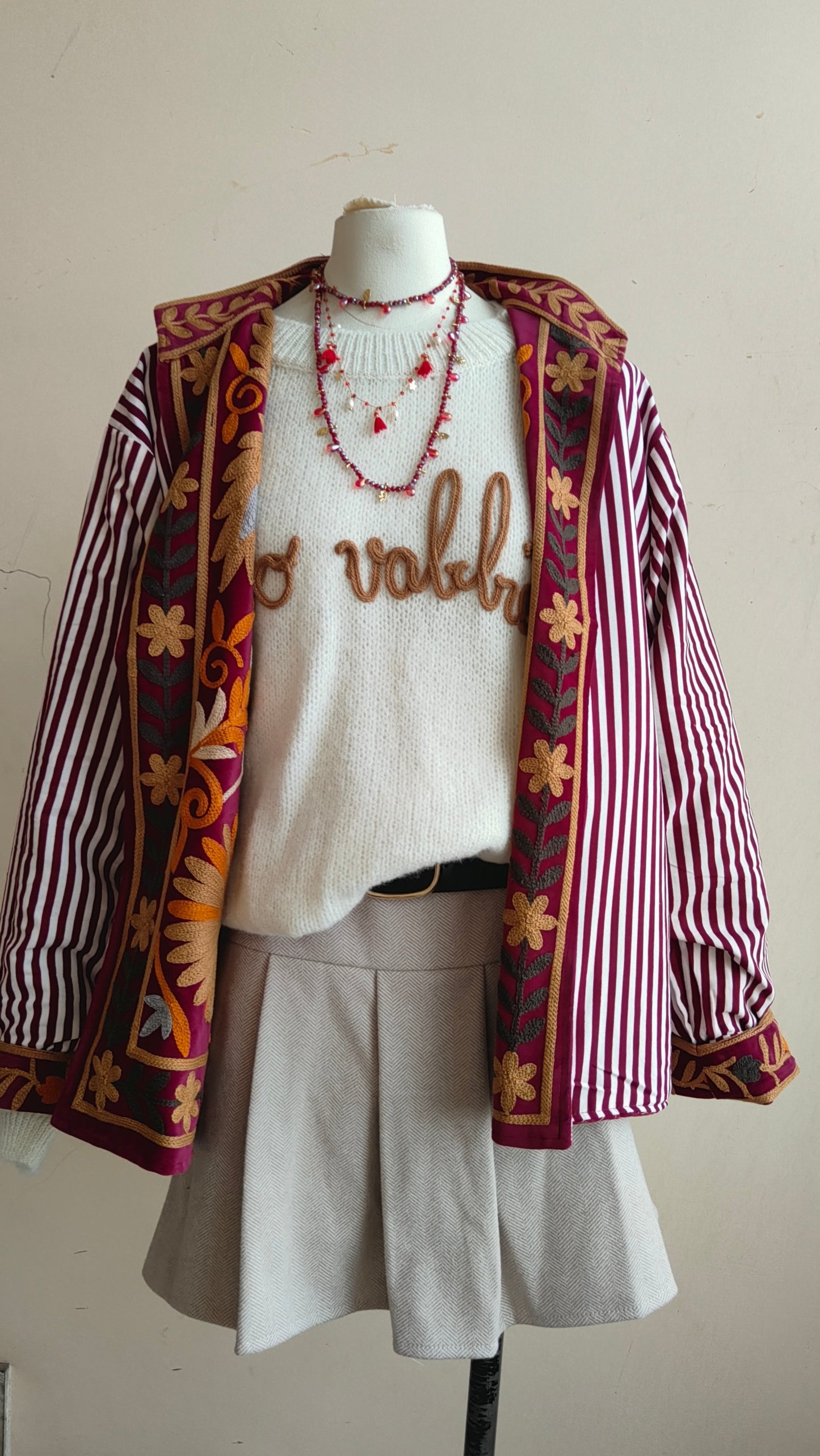 Giacca Boho con Tasche Laterali