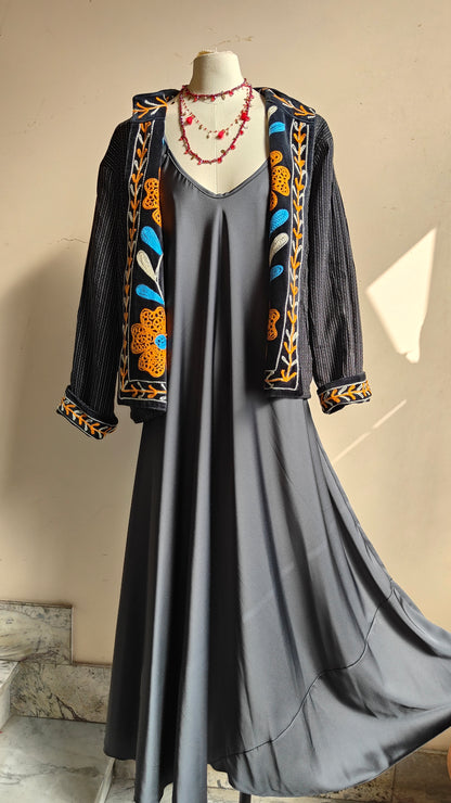Giacca Boho con Tasche Laterali