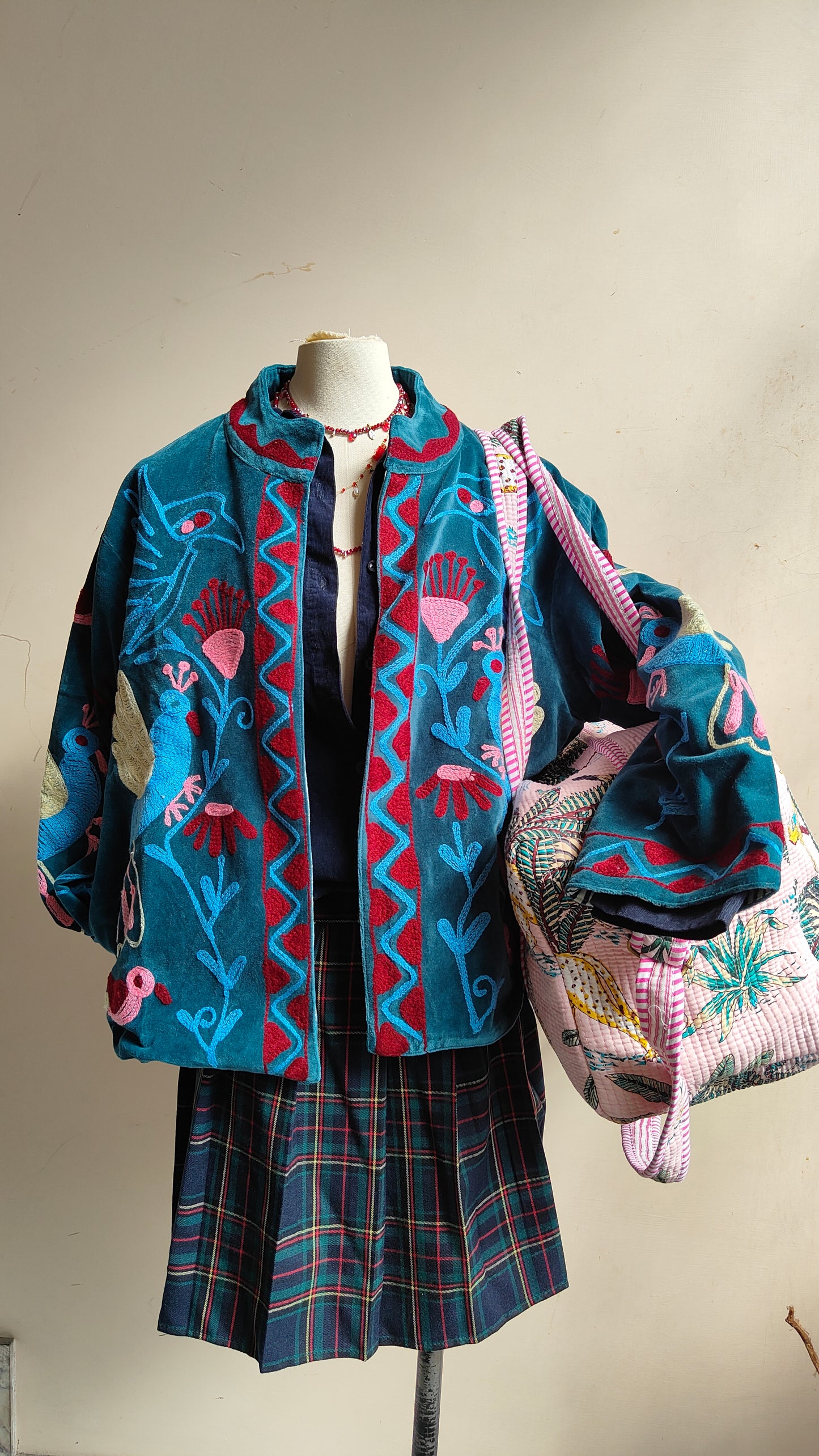 Giacca Boho con Tasche Laterali