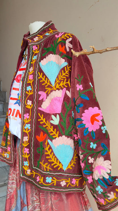 Giacca Boho con Tasche Laterali