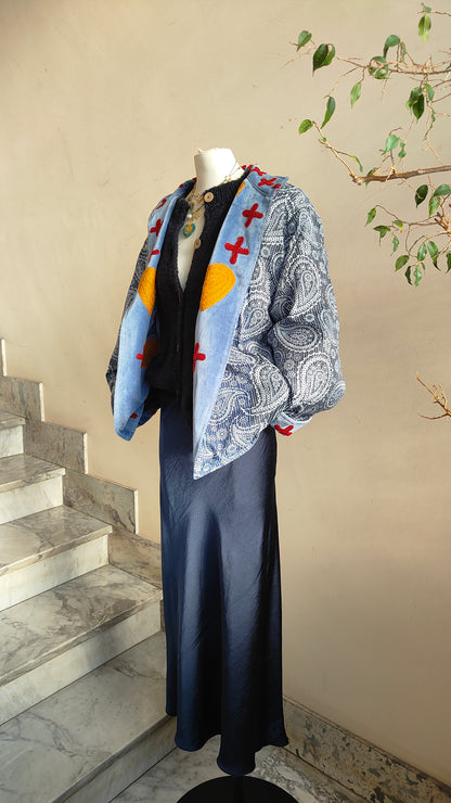 Giacca Boho con Tasche Laterali