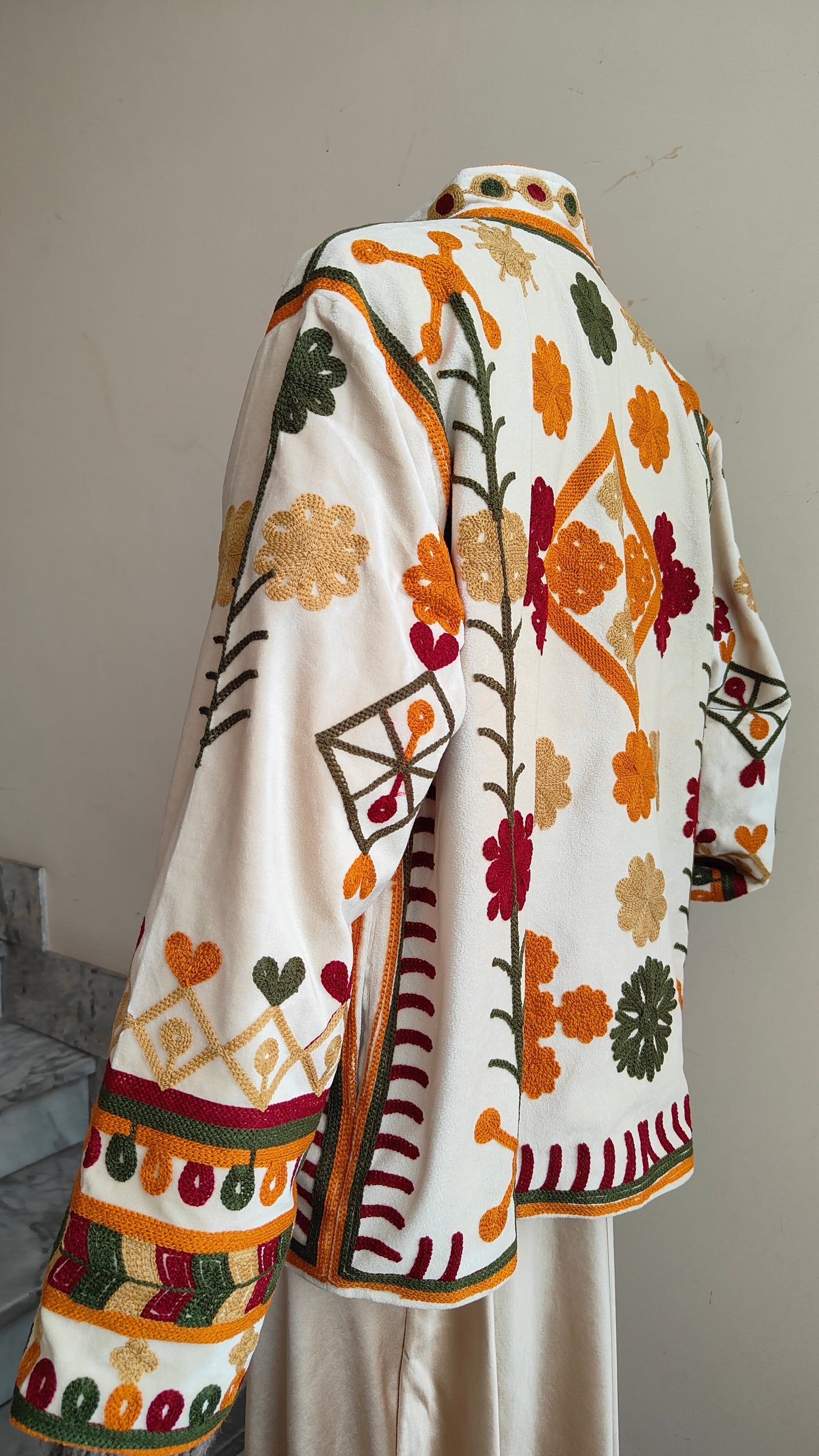 Giacca Boho con Tasche Laterali