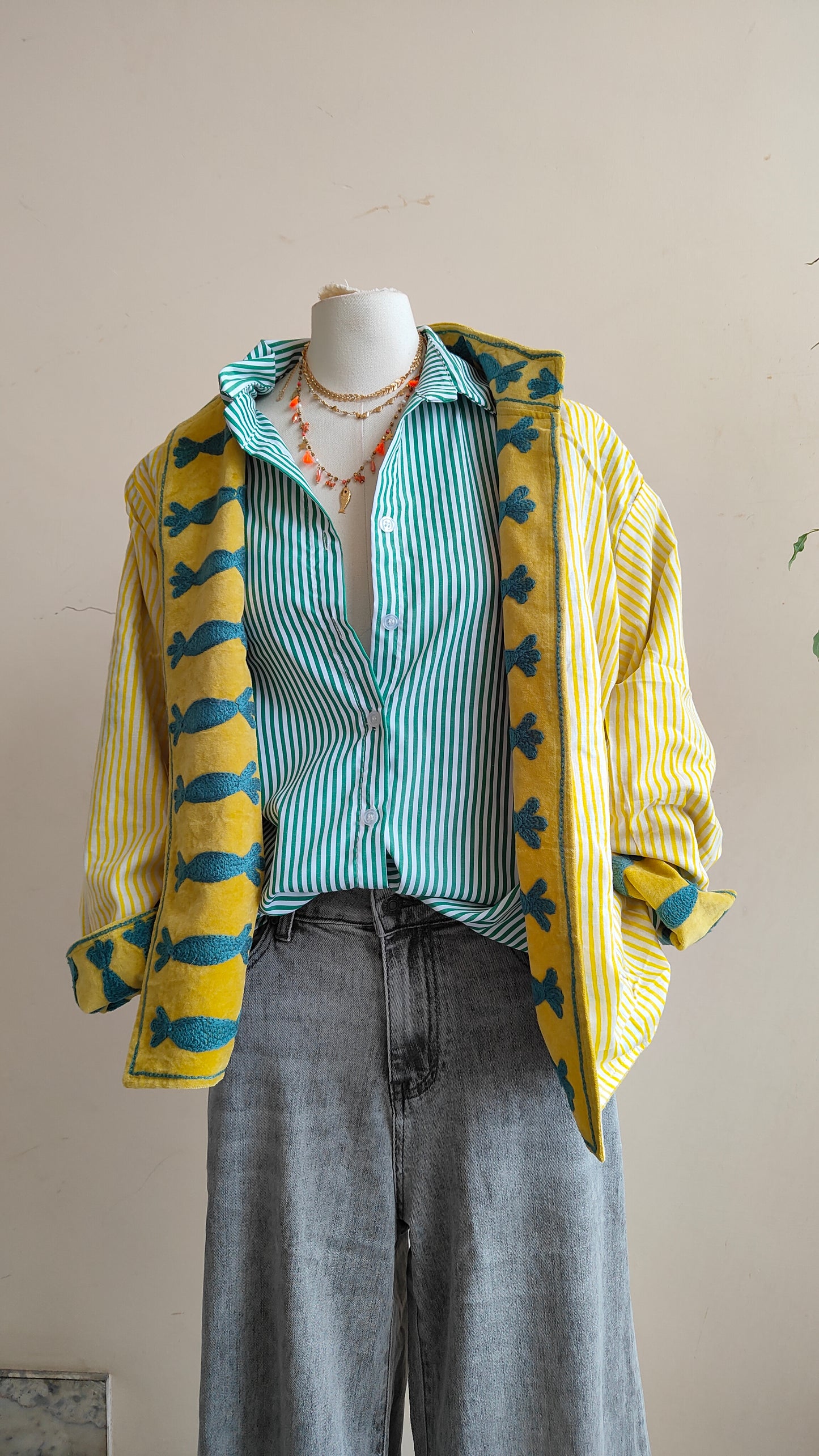 Giacca Boho con Tasche Laterali