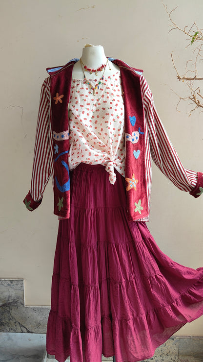 Giacca Boho con Tasche Laterali