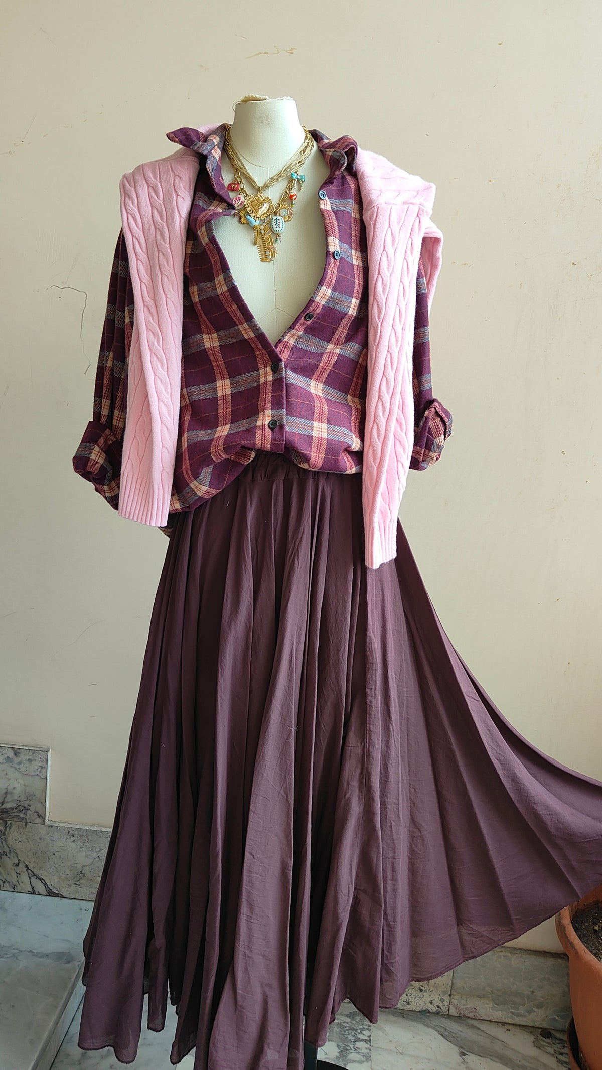 Camicia Tartan Oversize