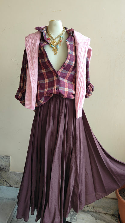 Camicia Tartan Oversize