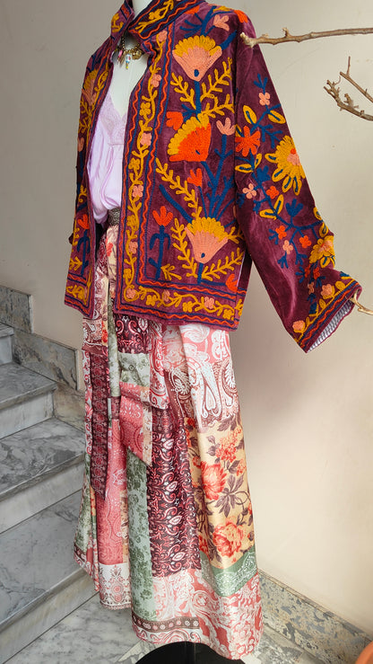 Giacca Boho con Tasche Laterali