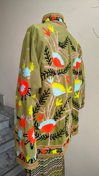 Giacca Boho con Tasche Laterali