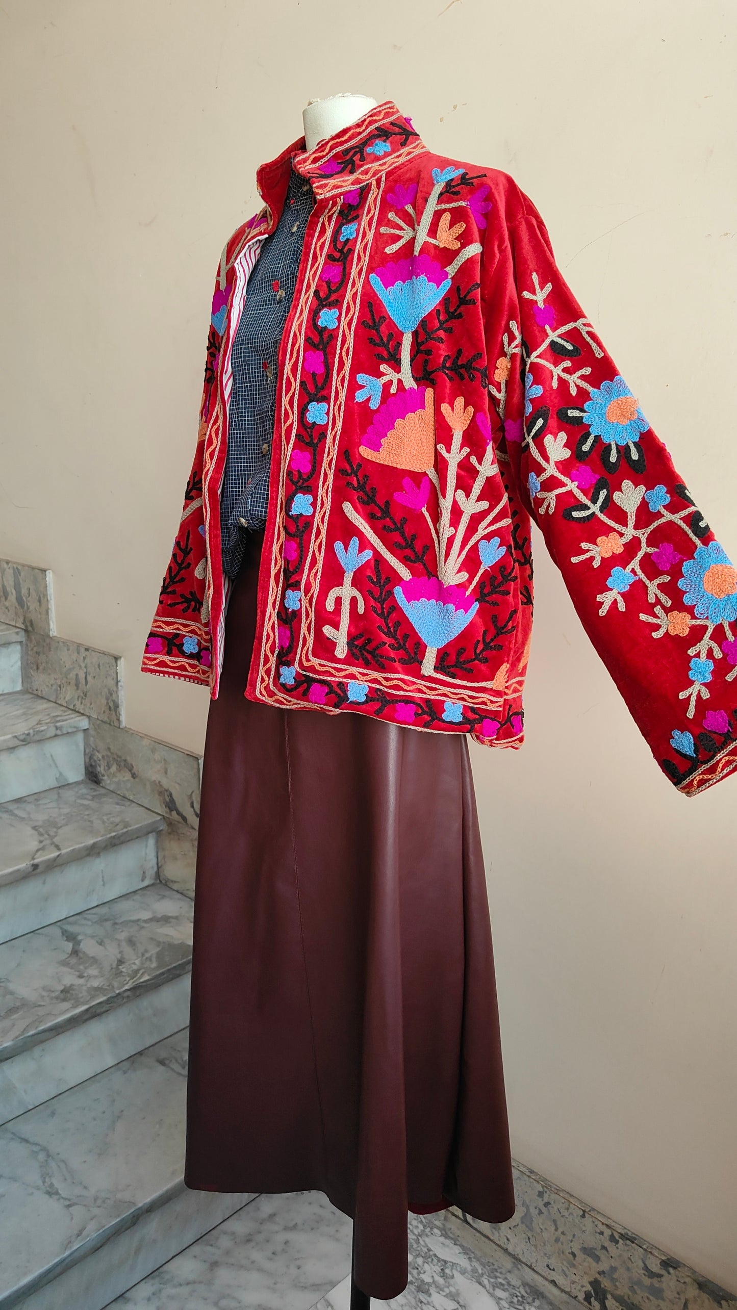 Giacca Boho con Tasche Laterali