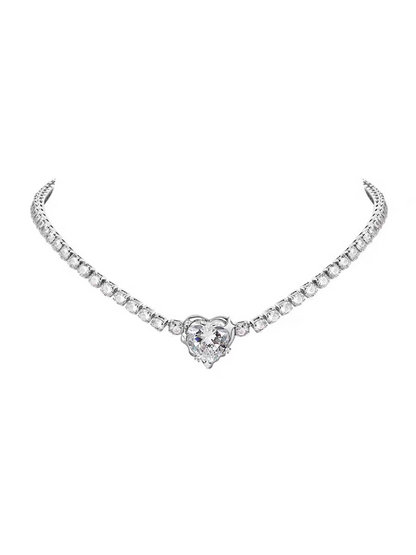 Collana tennis cuore