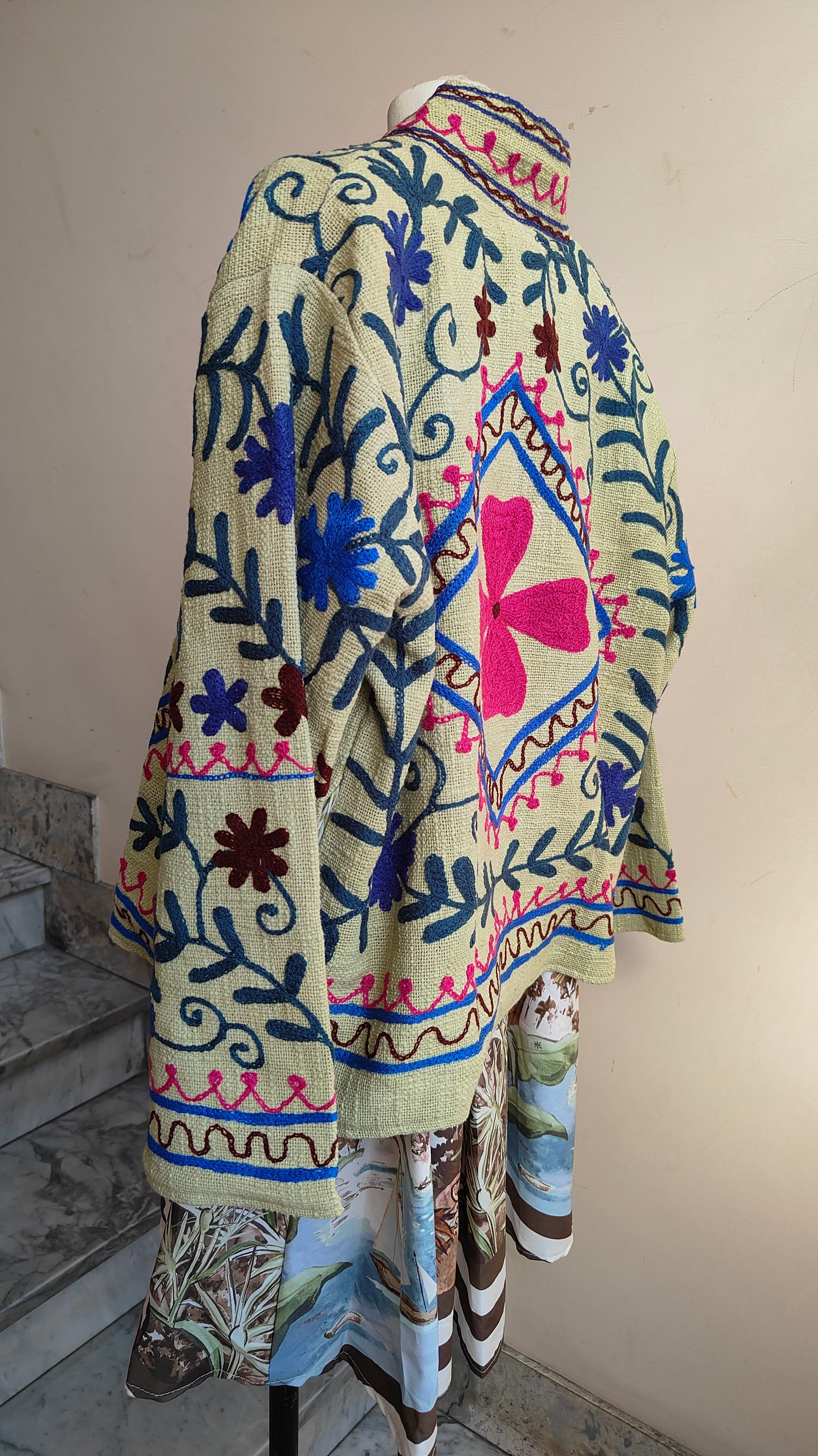 Giacca Boho tasche Canapa