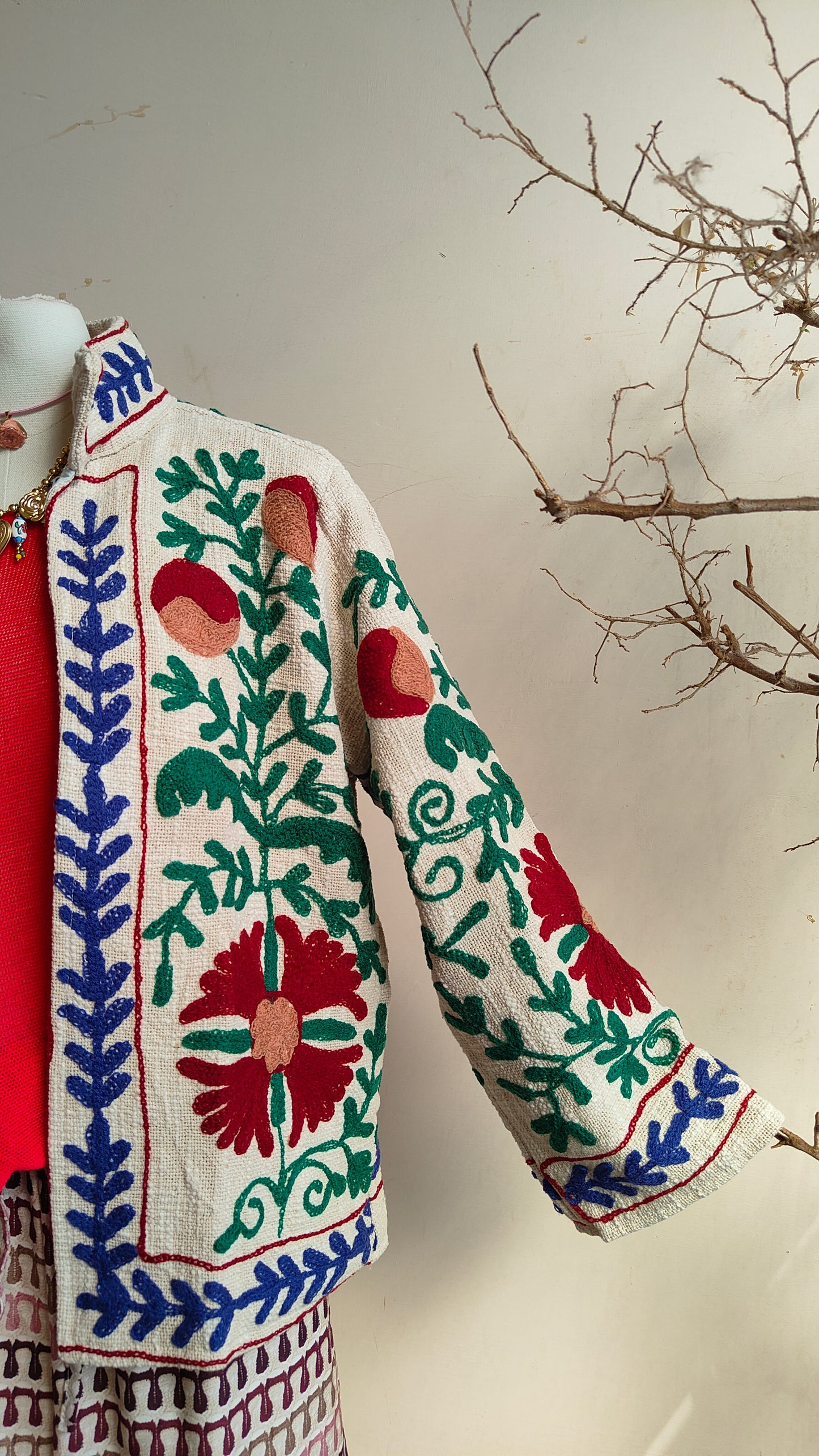 Giacca Boho tasche Canapa