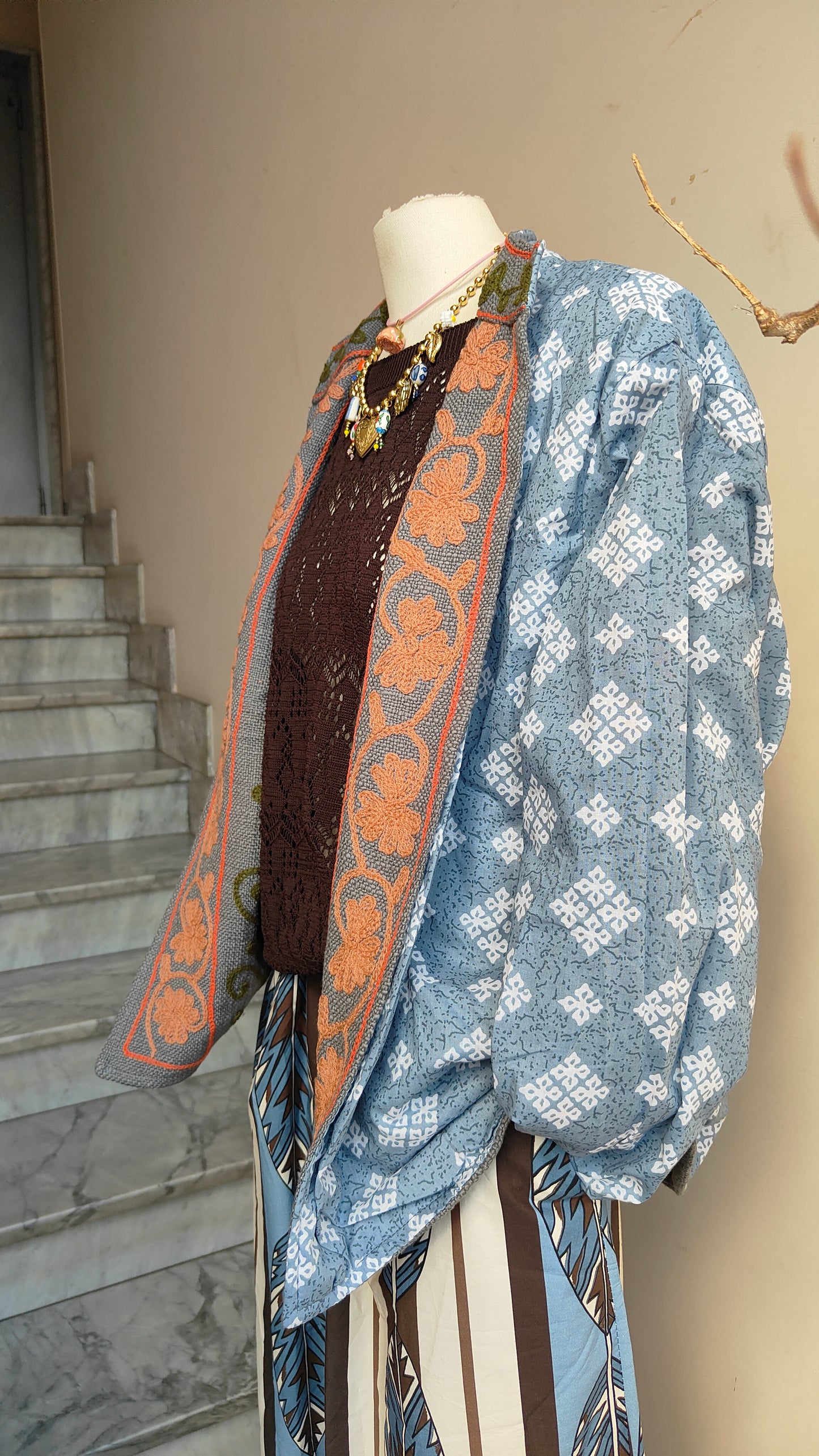 Giacca Boho tasche Canapa