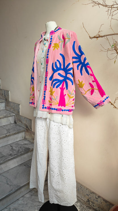 Giacca Boho con Tasche Laterali