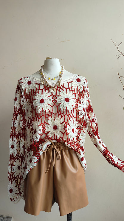 Maglia Intreccio Fiorito