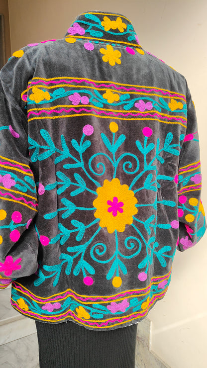 Giacca Boho con Tasche Laterali