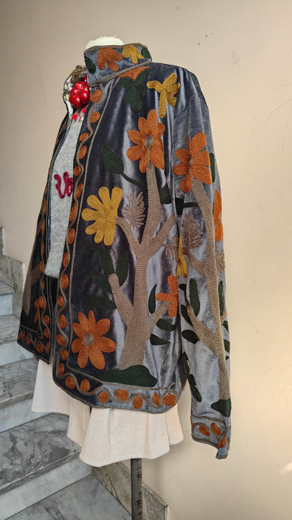 Giacca Boho con Tasche Laterali