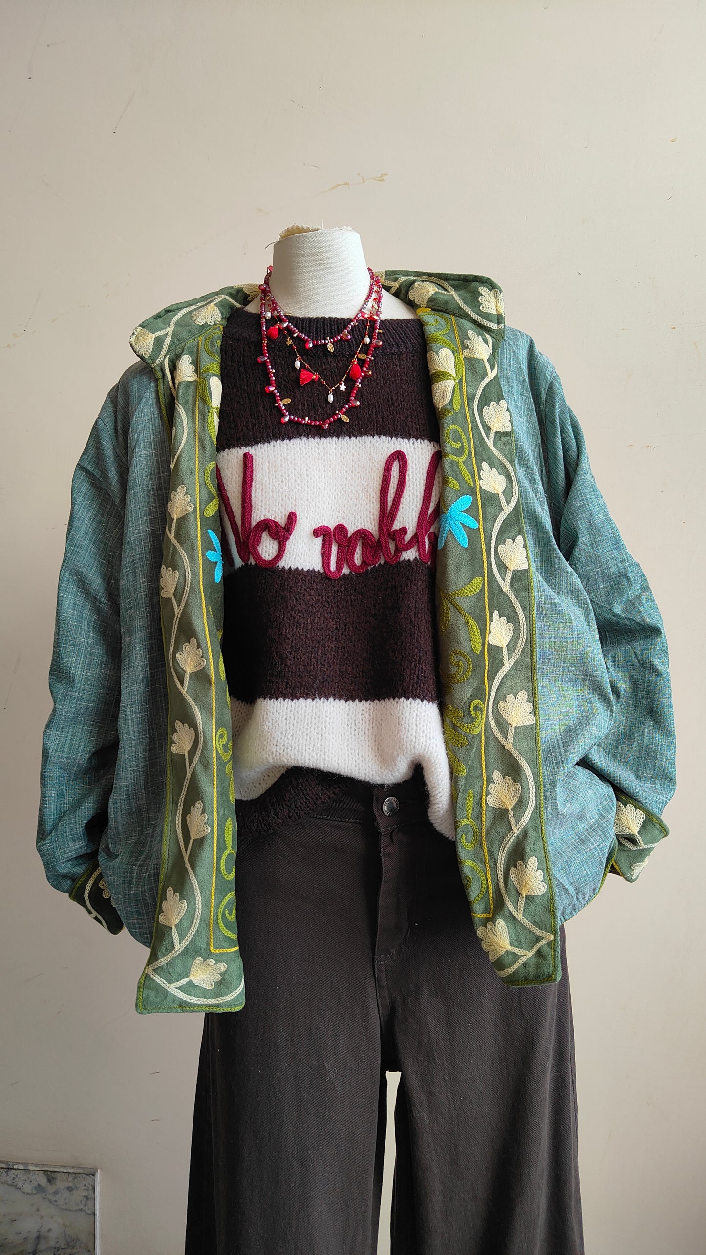 Giacca Boho con Tasche Laterali