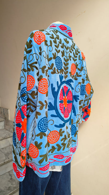 Giacca Boho con Tasche Laterali