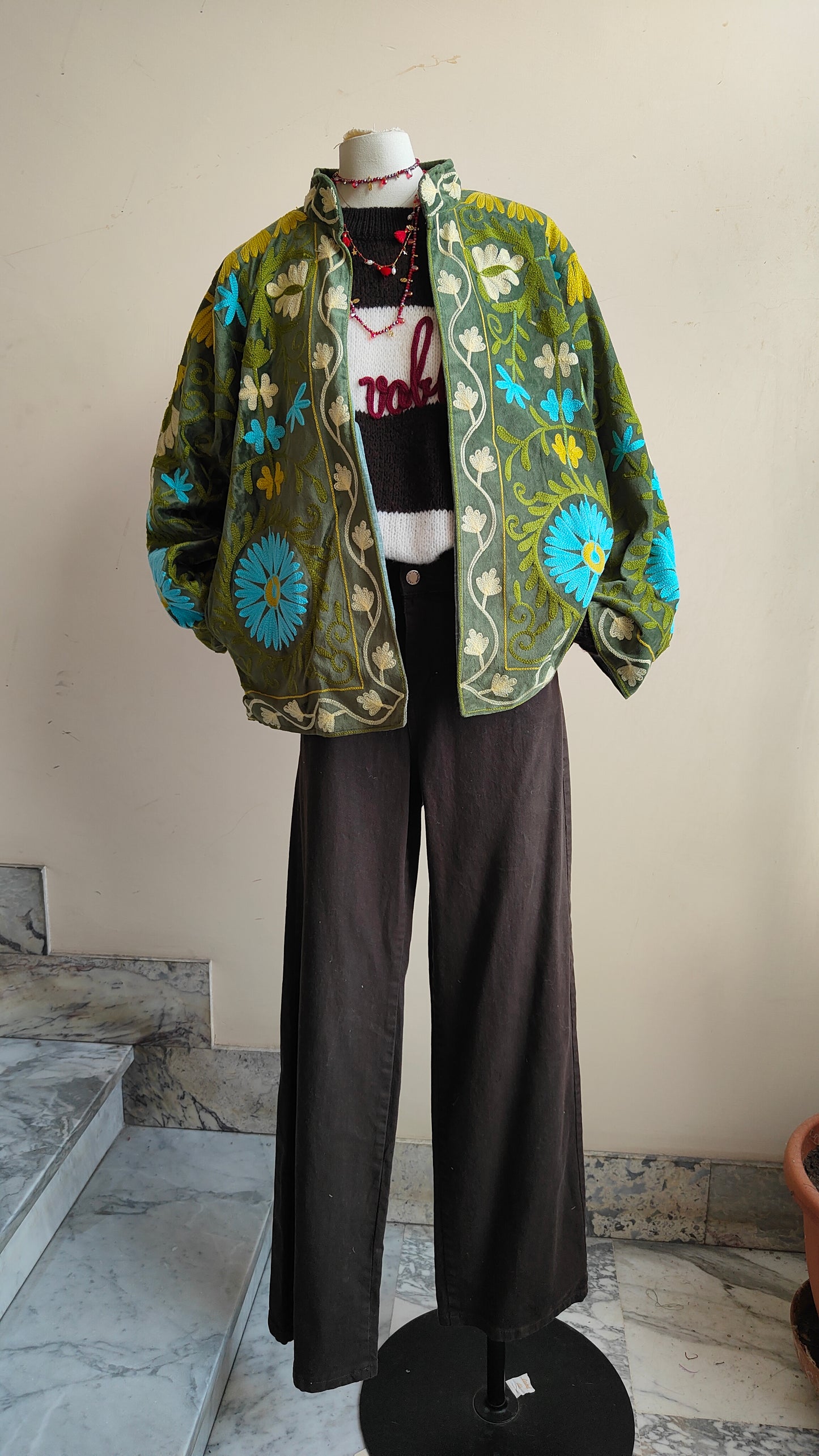 Giacca Boho con Tasche Laterali