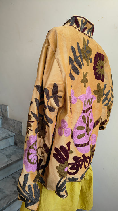 Giacca Boho con Tasche Laterali