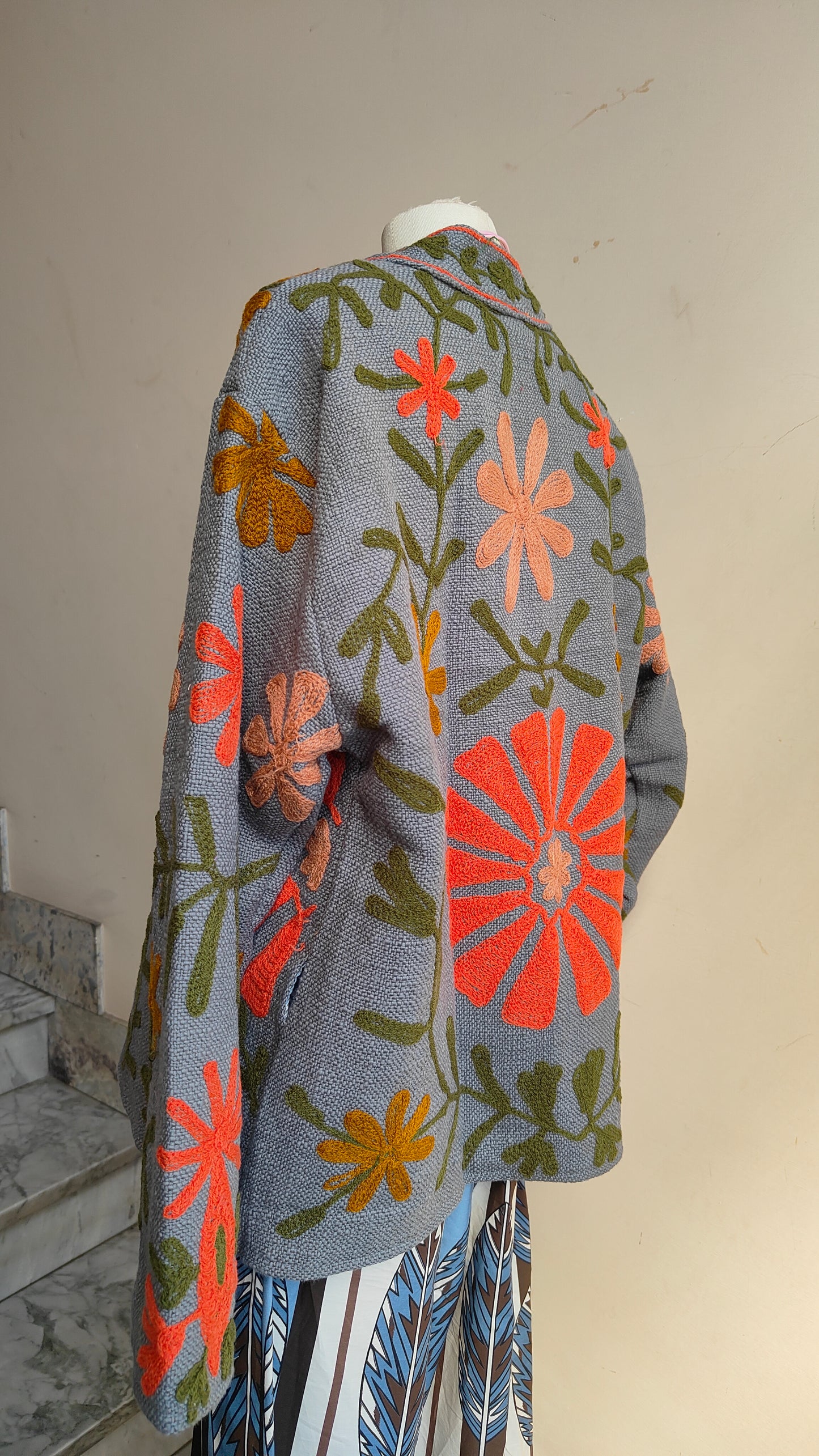Giacca Boho tasche Canapa