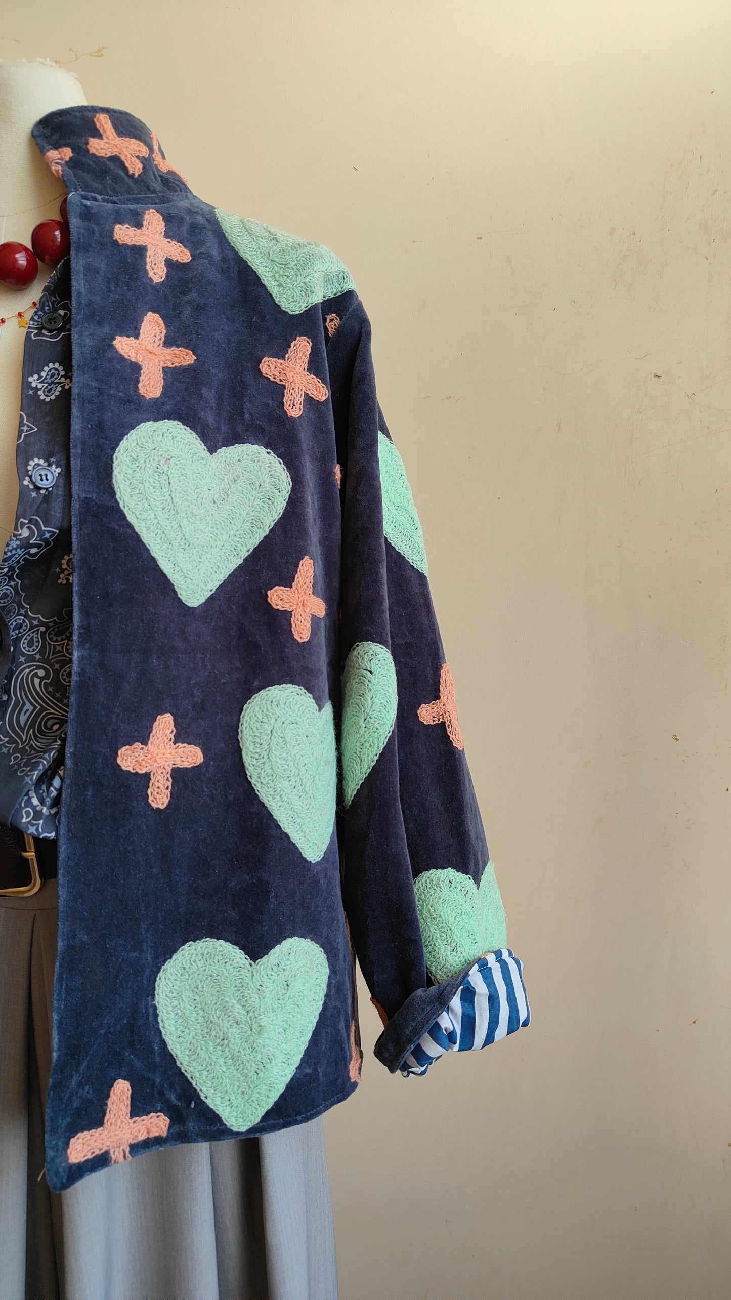 Giacca Boho con Tasche Laterali