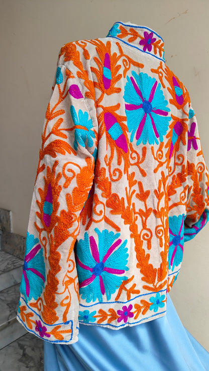 Giacca Boho con Tasche Laterali