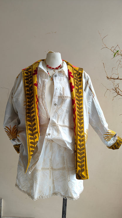 Giacca Boho con Tasche Laterali
