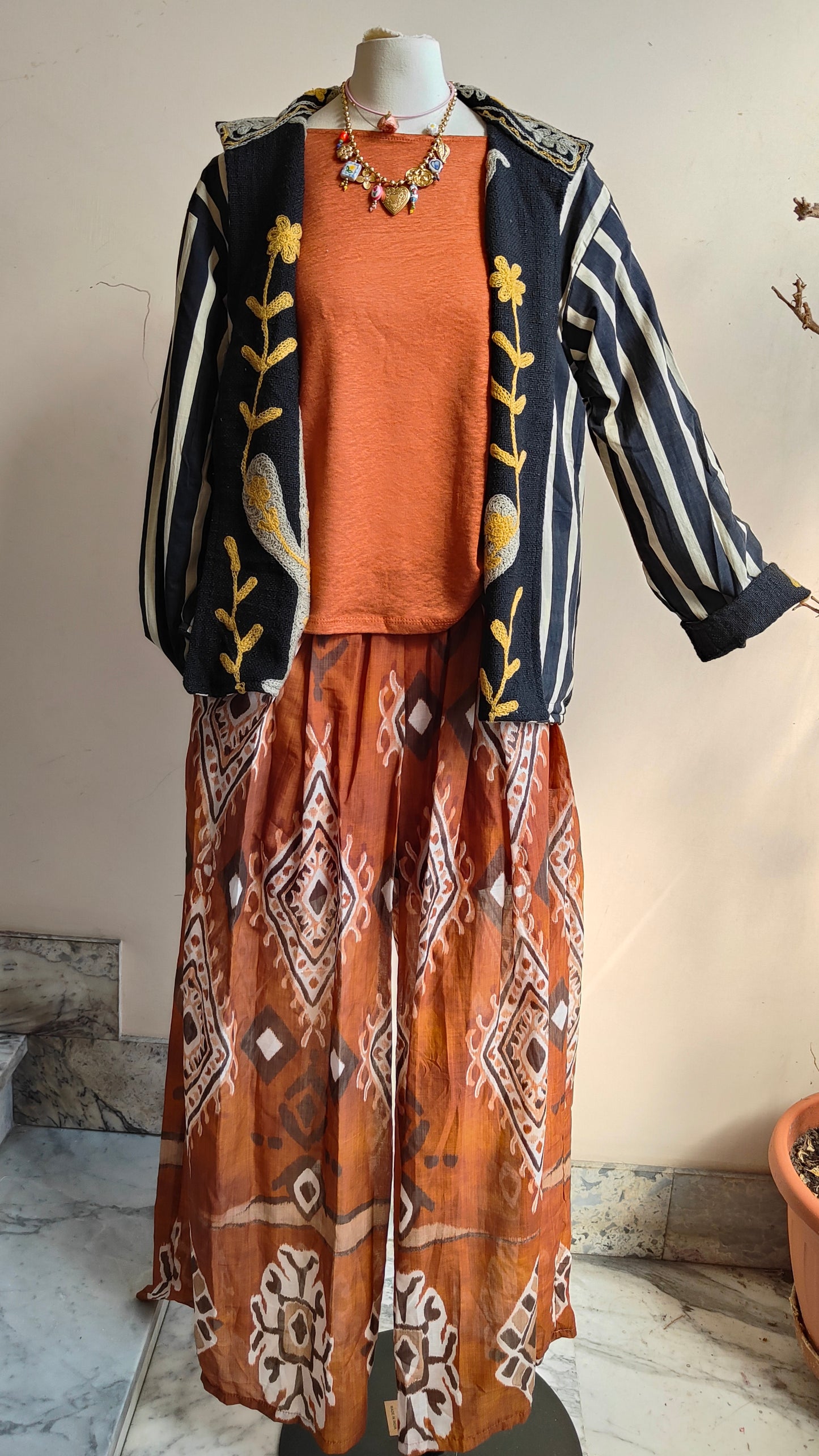 Giacca Boho tasche Canapa