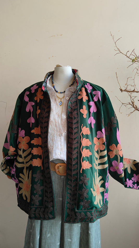 Giacca Boho con Tasche Laterali