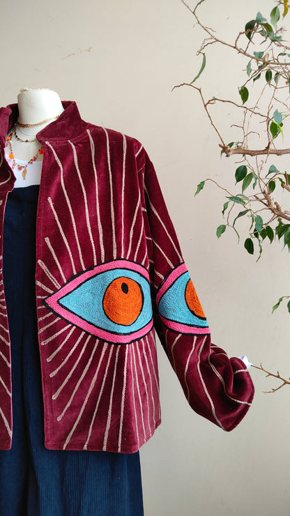 Giacca Boho con Tasche Laterali
