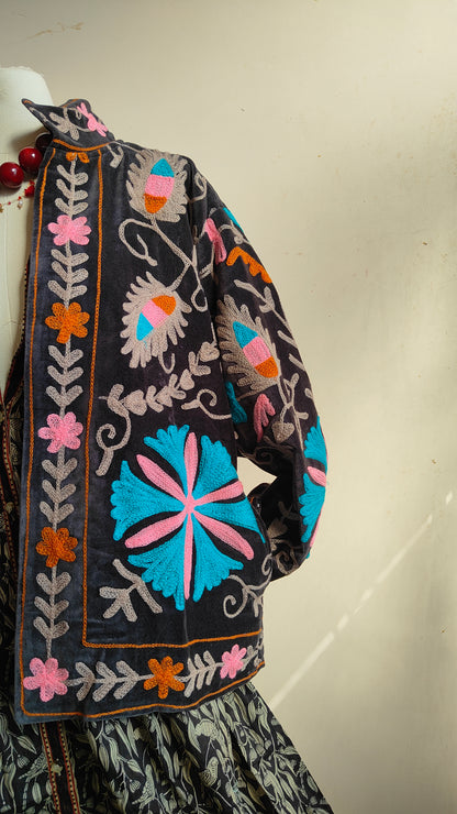 Giacca Boho con Tasche Laterali