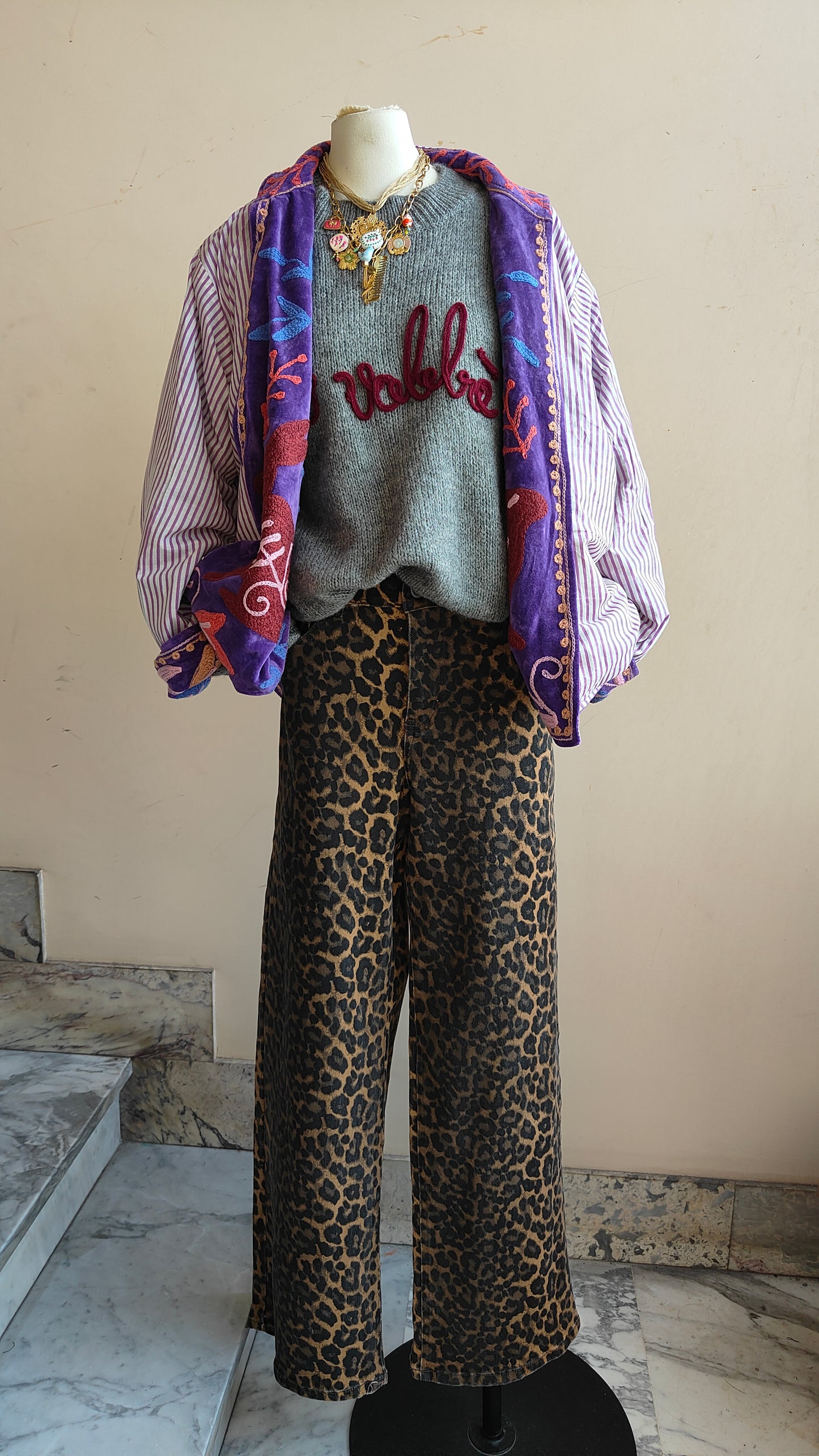 Giacca Boho con Tasche Laterali