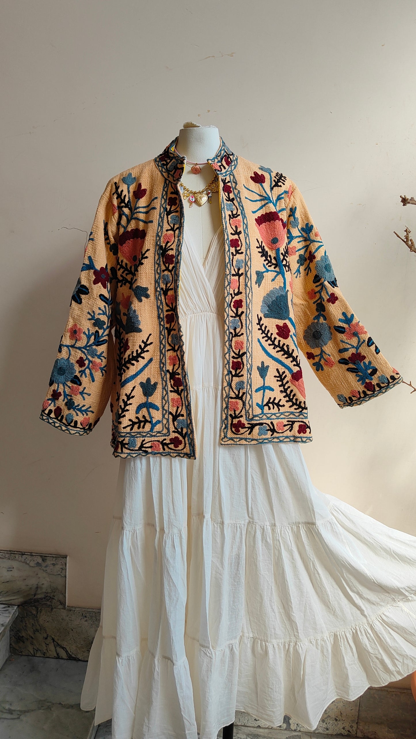 Giacca Boho tasche Canapa