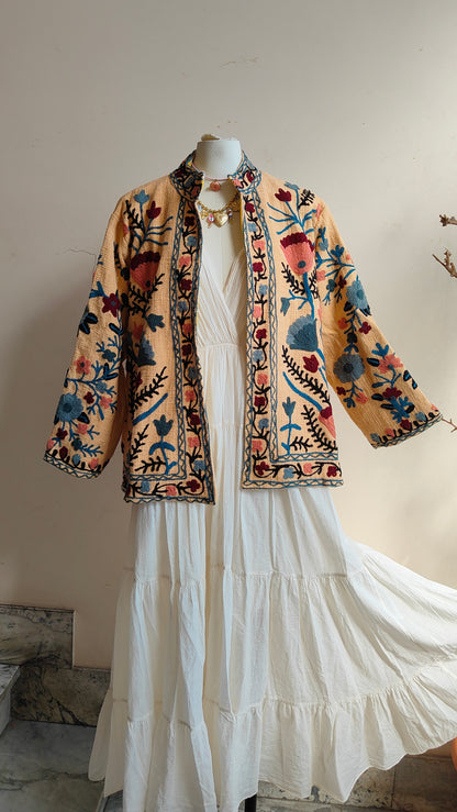 Giacca Boho tasche Canapa