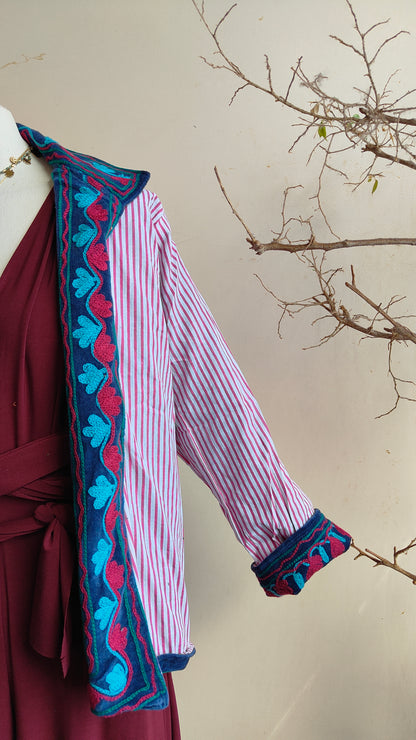 Giacca Boho con Tasche Laterali