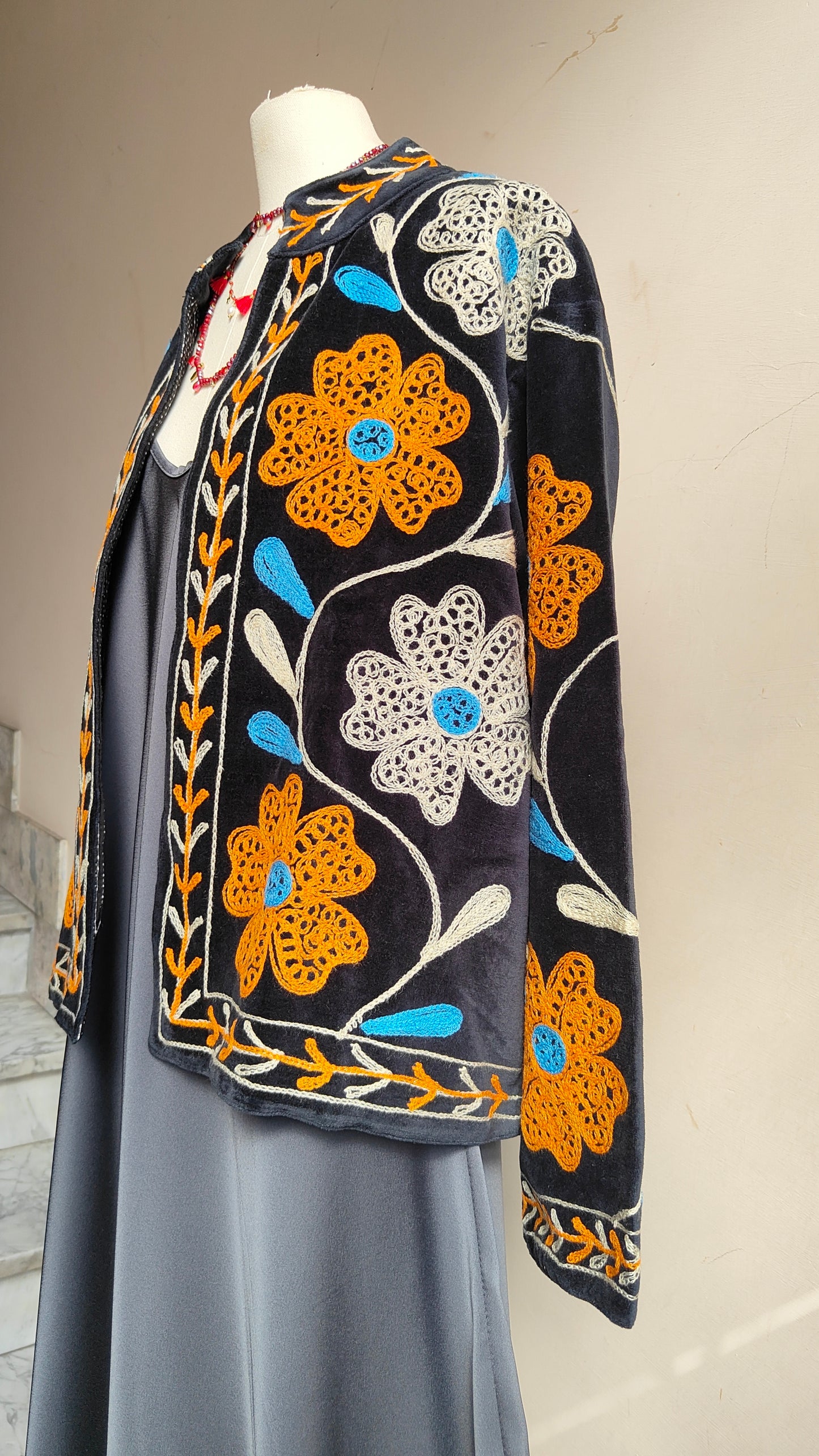 Giacca Boho con Tasche Laterali