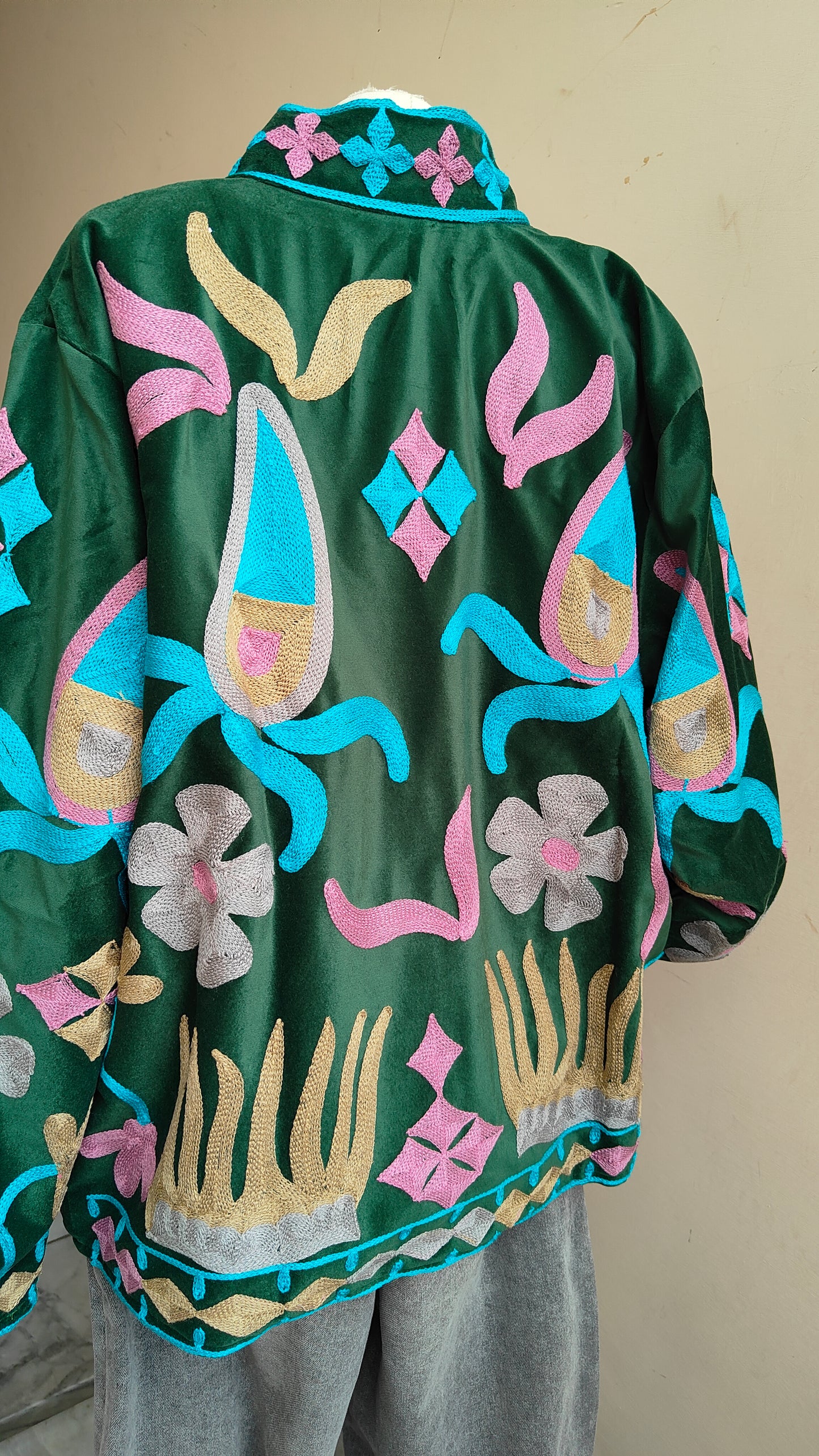 Giacca Boho con Tasche Laterali