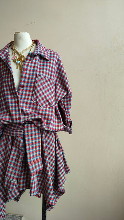 COMPLETO CHECK – CAMICIA & GONNA ASIMMETRICA