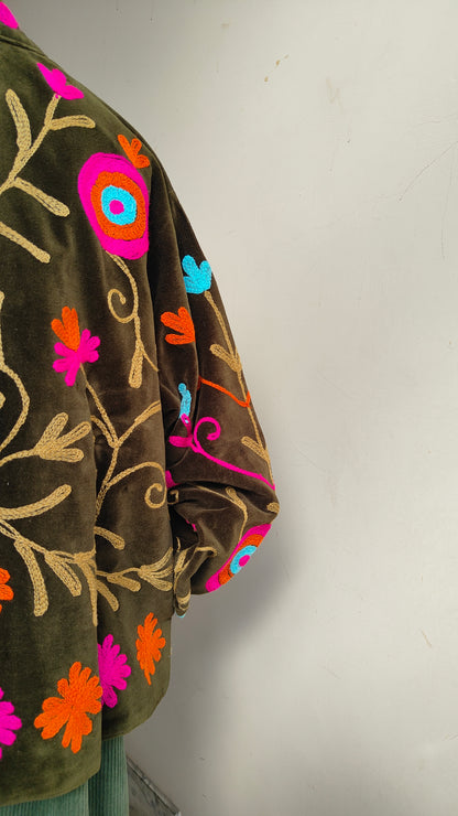 Giacca Boho con Tasche Laterali