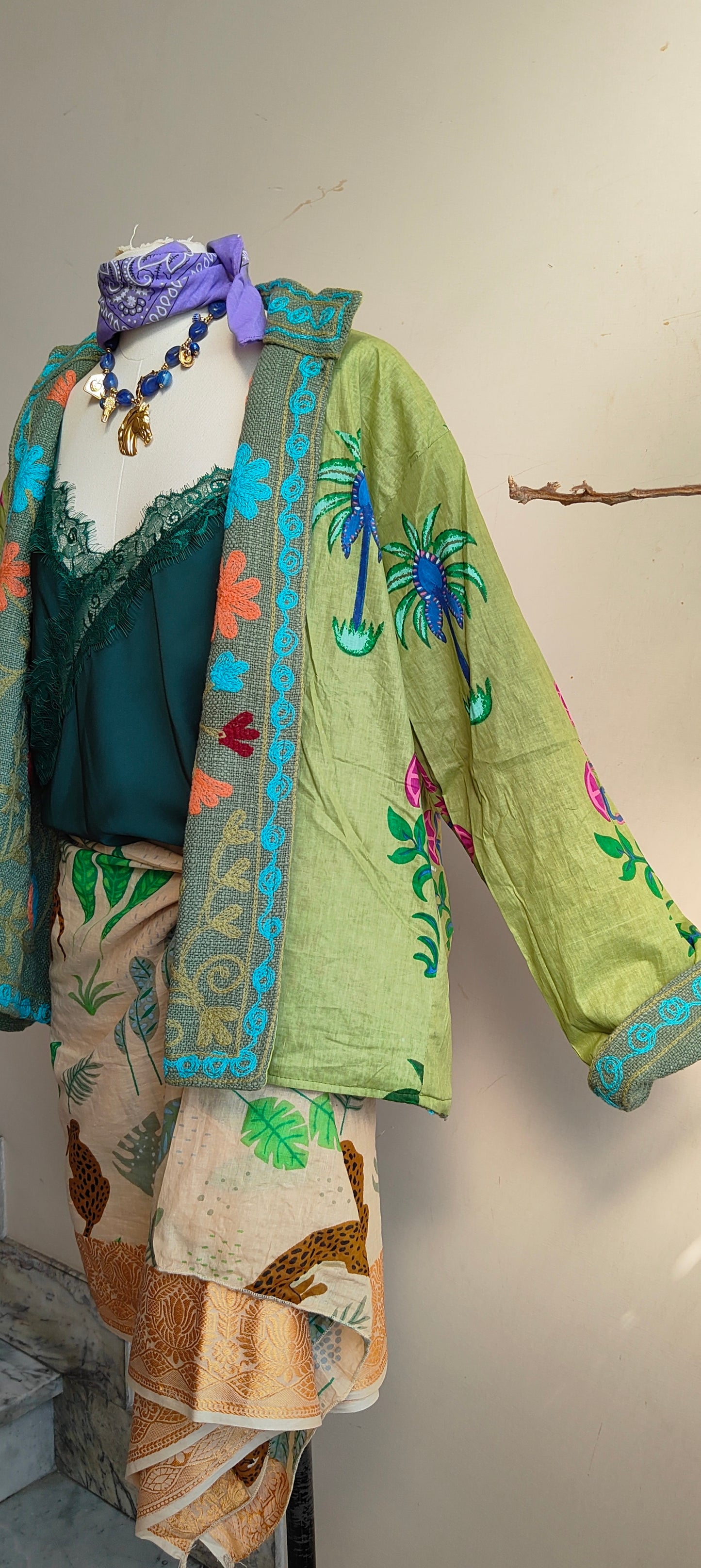 Giacca Boho tasche Canapa