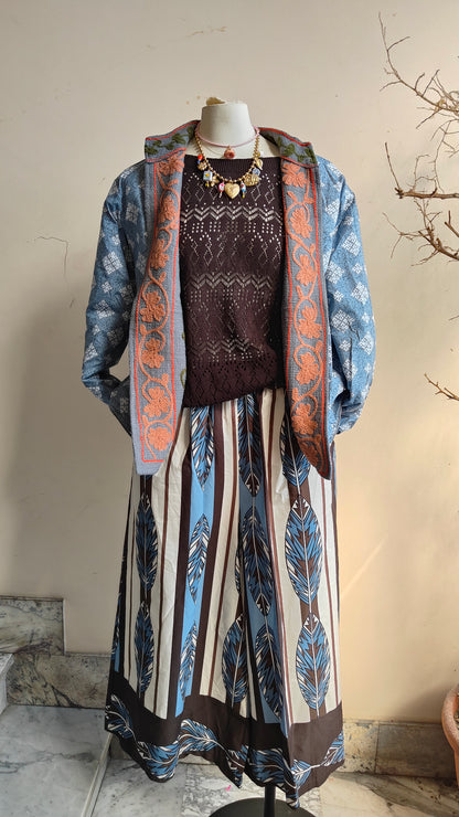 Giacca Boho tasche Canapa