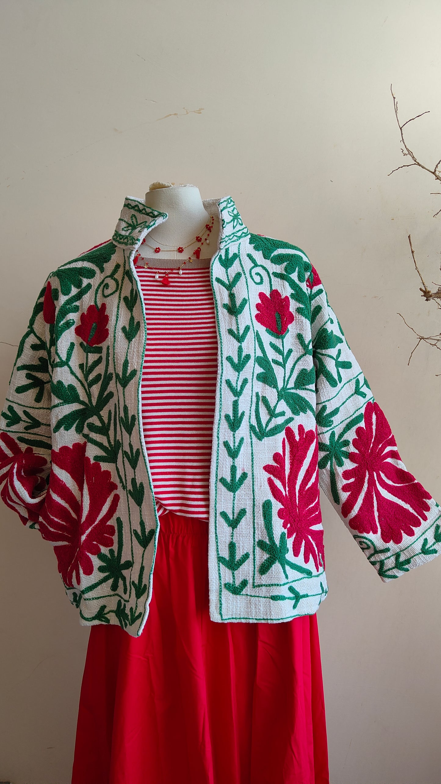 Giacca Boho tasche Canapa
