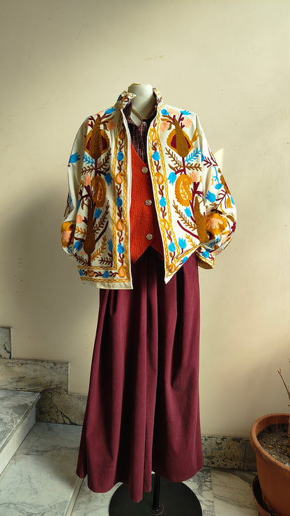 Giacca Boho con Tasche Laterali