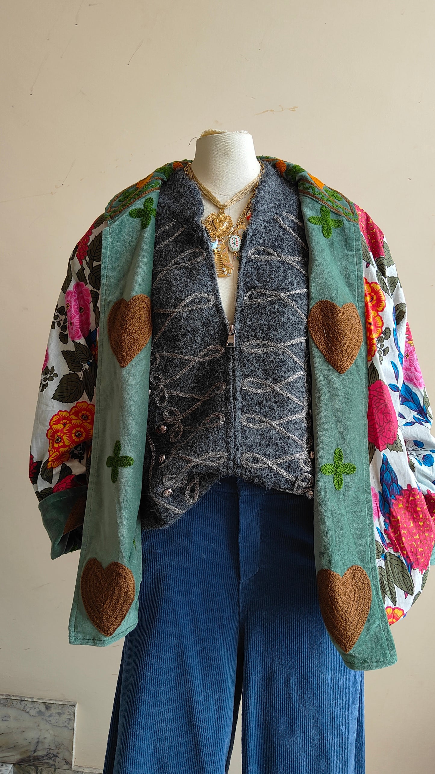 Giacca Boho con Tasche Laterali