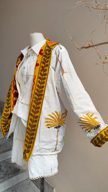 Giacca Boho con Tasche Laterali